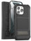 Encased Falcon Designed for iPhone 14 Pro Max Case with Kickstand, Shockproof Built-in Screen Protector with Metal Stand Phone Case Black