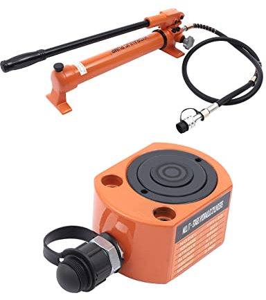 WSIKGHU Presse d'atelier 20T Cylindre hydraulique avec pompe hydraulique à main + support de levage hydraulique Cric à plusieurs niveaux pour les espaces restreints et les réparations automobiles