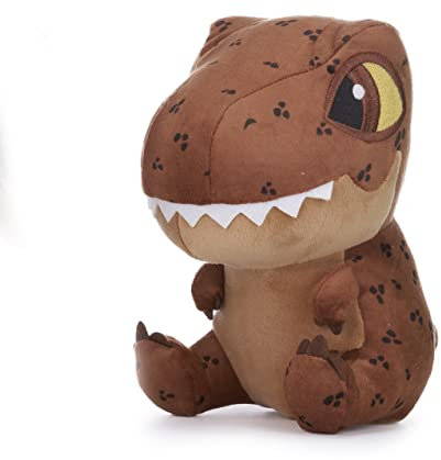 Posh Paws Jurassic World 59001ENV1 Plüschtier, leuchtet im Dunkeln, 13 cm, quetschbar, T-Rex