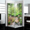 dedeco Eck-Duschrückwand wasserfest Motiv: Wald V3, 2 x 100x210 cm, als Badrückwand zum Fliesenersatz, als Dekorwand, Wandverkleidung und Duschplatte aus Aluminium - Made in Germany