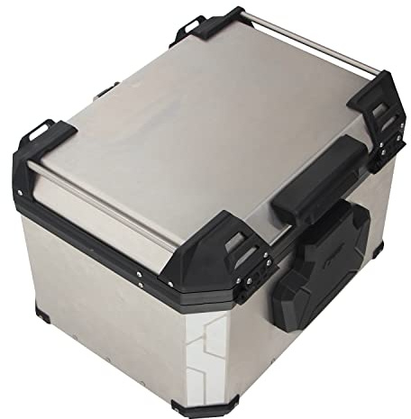 GP Kompozit Universal-Motorrad-Topcase aus Aluminium, 57 l, Grau
