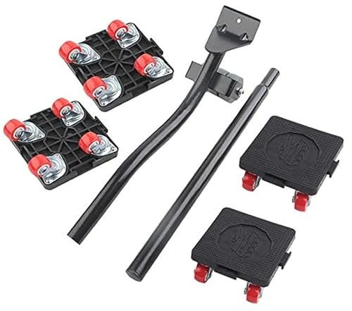 Heavy Furniture Mover Lifter Kit, Furniture Lifter Set with Extension Bar and 4-Caster Furniture Dollies, Furniture Moving Tool Set Load Capacity 300KG for Fridge, Sofa, Bed, Cabinet, etc