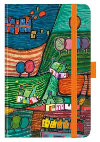 Premium Timer Small Landschaft - Kalender 2024 - Korsch-Verlag - Taschenkalender A6 mit Stifthalter, Lesebändchen und Zetteltasche - eine Woche auf 2 Seiten - 9 cm x 14 cm