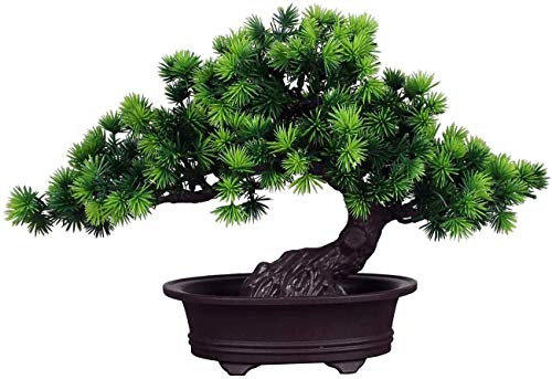 Künstlicher Bonsai-Baum, künstliche Pflanze, Dekoration, Topfpflanzen, Kunststoff, Bonsai-Dekoration für Büro und Zuhause, künstliche Bonsai-Zeder