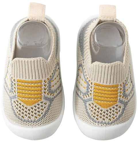 Adigau Chaussures Bébé Fille Garçon Chaussures de Marche Antidérapantes Nouveau-né Chaussures Premier Pas Bébé Baskets Printemps Automne A4 6-9 Mois