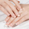 TOMICCA 24 Pièces Faux Ongles Court, Acryliques Pleine Couverture, Capsule Français Ongles, Square French Ongles Artificiels, DIY Nail Art Décoration pour Femmes et Filles
