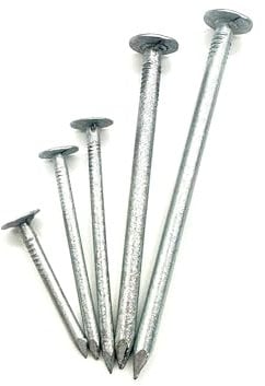 150PCS x 25mm Clout Nails, Galvanised. Large Head (200g Pack) Roofing Felt Nails. Nails for Sheds, Huts and hutches.
