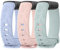 Vancle Floral Gravierte Armband Kompatibel mit Fitbit Luxe Armband für Damen, Rosen Uhrenarmbänder Süßes Verstellbares Silikon Armbänder Sport Ersatzarmband für Fitbit Luxe