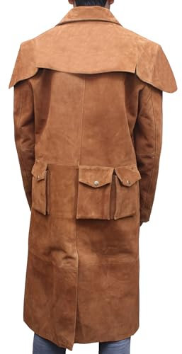 AAOutfitz Mens Duster Coat Full Length - Brown Duster Coat Men