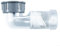 Advokingtap 2 adattatori per tubo di scarico del lavandino anti-odore con materiale PP e design grigio trasparente per bagni, cucine, lavandini, vasche da bagno e docce