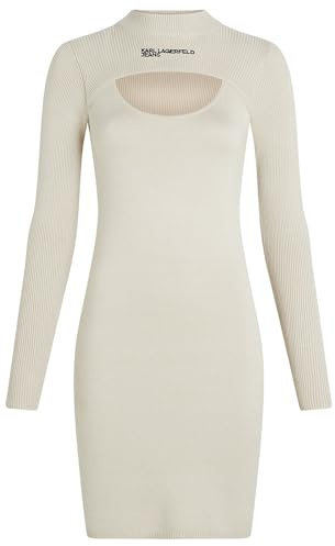 Karl Lagerfeld Jeans Damen Cut Out Knit Dress