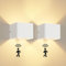 Kinamy Wandleuchte mit Bewegungsmelder Innen, LED Wandlampe Up Down, Wandbeleuchtung Moderne Weiß, Wandleuchten für Flur, Treppen, Küche, Wohnzimmer, Schlafzimmer, 2 Stück