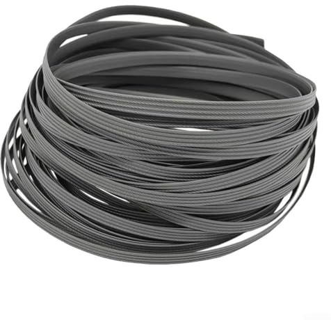 Entgoinggo Rattan-Gewebematerial Korbgeflecht Möbelreparatur-Set 3,6 m lang, 8 mm breit, PE-Kunststoff für Outdoor-Terrassenstühle (grau)