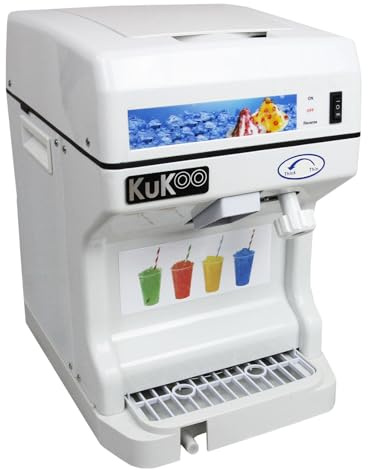 Máquina para Picar Hielo con Hoja de Acero y Finura Ajustable Trituradora de Hielo para Granizados y Postres Cortahielos Ice Shaver Maquina de Cortar Hielo Picadora Hielo Eléctrica Profesional 250W
