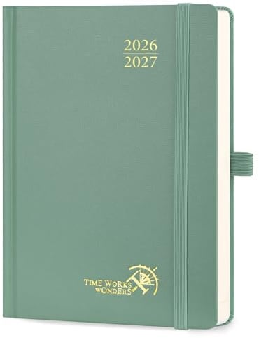 POPRUN Tagesplaner 2026 2027 Hardcover ca.A5(14 x 20,9cm) Aug.2026-Jul.2027