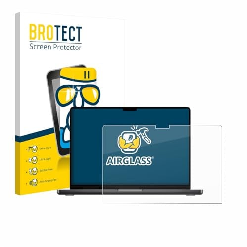 BROTECT Schutzglas für Apple MacBook Pro 14 M5 2026 | Transparenter Displayschutz Made in Germany Schutzfolie Panzer Folie Glas 9H Anti-Fingerprint Einfache Montage Clear