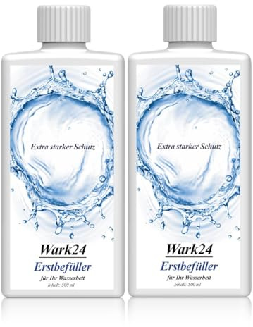 Wark24 Erstbefüller, 2 x 500 ml Konditionierer für Wasserbetten, zuverlässiger Schutz ab der ersten Befüllung, hygienische Wasserbettpflege
