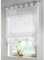 SIMPVALE Angel Bud 1 Stück Voile Raffrollo mit Schlaufen - Transparent Einfarbig Tüll Vorhänge - Römischen Vorhang für Küche, Bad und Balkon - Weiß - 140x155cm