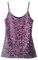 Donna Canotte Top Glitter Shirt Paillettes Camicetta Scintilla Maglietta Senza Maniche Viola