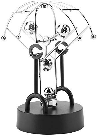 Hztyyier Electronic Perpetual Motion 11 * 20 cm Bilateral Rotation Physical Swing Toy Newton's Cradle for Office Home Decoration(B102) Gifts