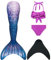 shepretty meerjungfrauenflosse mädchen Neuer Mermaid Tail Badeanzug für Erwachsene und Kinder,jcka24-150