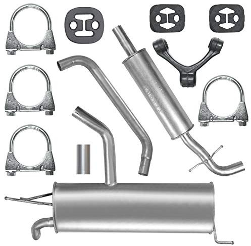 Adamot Auspuffanlage Schalldämpferset Auspuff für VW Golf 5 V 1.4i 16V 1.4i Fsi auch Plus, Golf 6 VI 1.4i 16V