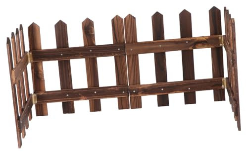 DOITOOL Staccionata in Legno in Miniatura Staccionata da Giardino Staccionata da Giardino per Albero di Natale Decorazione per Feste di Matrimonio (120X30 Cm)