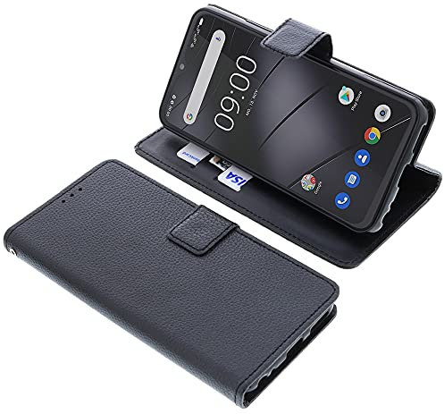 foto-kontor Tasche kompatibel mit Gigaset GS4 / GS4 Senior Book Style schwarz Schutz Hülle Buch