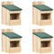 Tidyard Holz-Vogelhäuser 4X Vogel-Nistkasten Vogelfutterhaus Futterhaus Vogelhaus Nisthaus Nistkasten 12 x 16 x 20 cm Mit den vorgebohrten Löchern,Tannenholz
