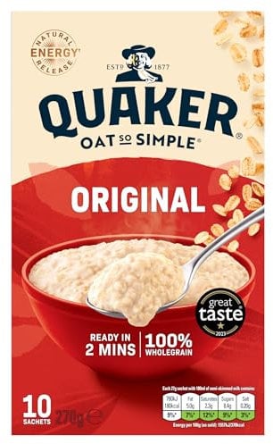 Quaker Oat So Simple Original Porridge, 10 x 27 g (270 g - pack of 1)