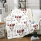 Homemissing Stier Schädel Decke 150x200cm Blumen Blumen Drucken Flanell Fleecedecke Boho Pfeil Kuscheldecke für Schlafsofa CouchStuhl Wohnzimmer Dekor Stammes Exotisch Wohndecke
