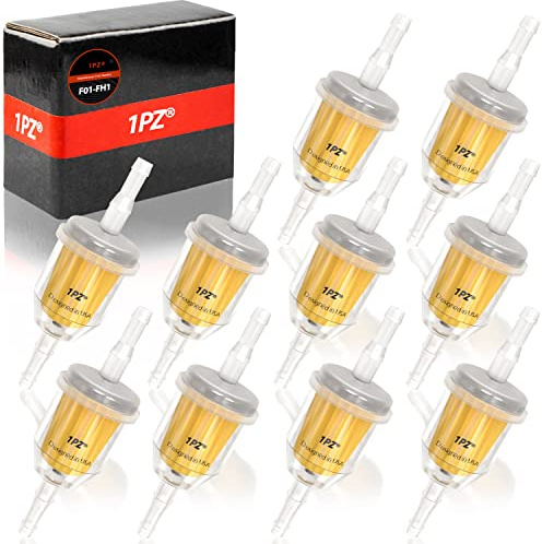 1PZ F01-FH1 10 Pcs Filtre à carburant 6mm 8mm Filtre à essence universel pour moto générateur tondeuse Filtre l'essence rapide de filtration