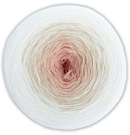Bobbel mit Anleitung, Farbverlaufsgarn 4-fädig, 200g, 800m, Woolly Hugs Bobbel Cotton color 58, zum Stricken oder Häkeln