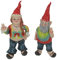 Zeckos Gnancy and Gnarley Hippie-Gartenzwerg-Statuen, Kunstharz, mehrfarbig, 21,6 cm hoch