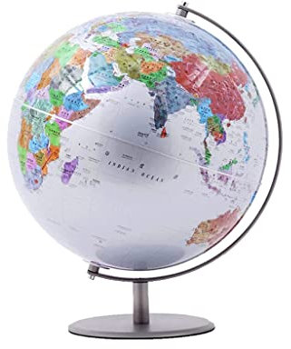 Der praktischste Globus Geografischer 12,5-Zoll-Weltglobus für Kinder und Erwachsene, 9 Farben, Globus der Welt, leicht lesbar für interaktives Lernen Inspirierende Puzzle-Geschenke