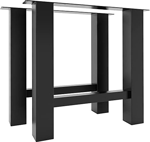 CLP Tischbeine Harry I Pulverbeschichteter Tischfuß Schwarz I Do IT Yourself Tischkufen, Farbe:schwarz