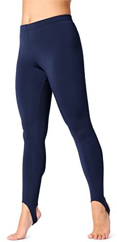 Bellivalini Damen Thermoleggings Leggings mit Fütterung Winterleggings mit Steigbügel BLV50-274 (Dunkelblau, XS)