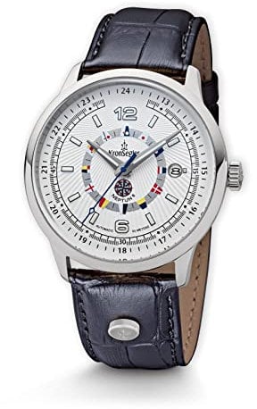 Kronsegler Neptun II Automatikuhr Stahl-Weiss