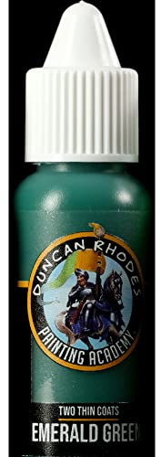 Duncan Rhodes Painting Academy Two Thin Coats Hobby Paints 15ml (Emerald Green)