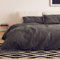Emma Essentials Mikrofaser Bettwäsche mit 1 Bettbezug 135x200 cm und 1 Kissenbezug 40x70 cm, 2-teilig, Anthrazit