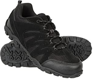Mountain Warehouse Chaussures de Marche pour Femme - Maille Respirante - Semelle supérieure en Caoutchouc - Semelle en Mousse EVA - Idéales pour la randonnée Noir 39