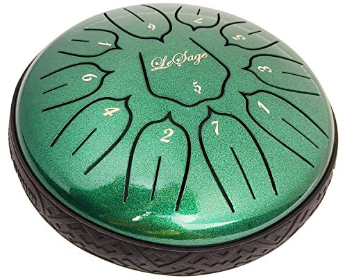 LeSage Rain Steel Tongue Drum for outside 15.2 cm 11 note Meditation Handpan Relaxation Sound Healing Instrument Yoga Gifts