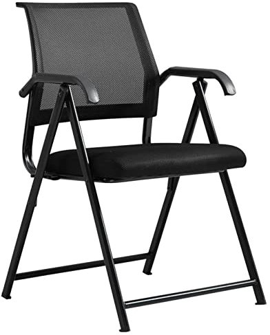 Faltbarer Bürostuhl,gepolsterte Klappstühle mit Armlehnen,ergonomischer Netzrücken, Kleiner Computerstuhl, Computer-Schreibtischstuhl,bequemer, gepolsterter Sitz, Kleiner Bürostuhl für kleine Räume (