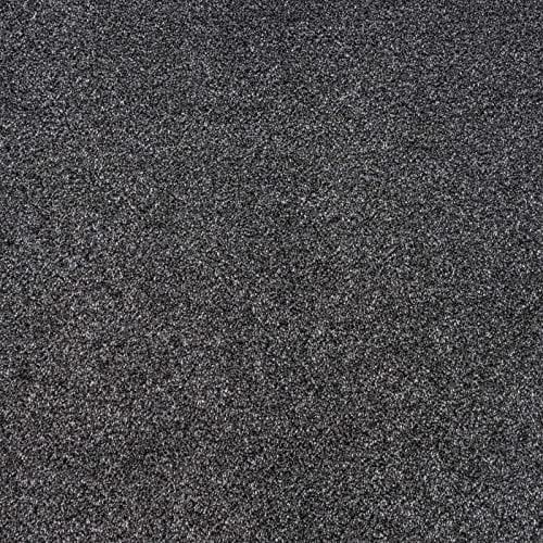 247Floors Stain Resistant Twist Carpet 8mm Thick Felt Backed Hard Wearing Pile Living Room Hall (Dark Grey - 4m x 2m)