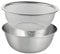 2x Passoire avec Bol Inox,Set Passoire de Cuisine avec Bols à Mélanger Saladier,2 en 1 Panier de Vidange en Mailles Fines,Tamis de Cuisine Filtre pour Égoutter Légumes Fruits Riz Pâtes Salades,18CM