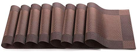 Staccatory 8 Stück Tisch Set PVC Esszimmer rutschfeste Isolier Platte Polster Schüssel Polster Untersetzer Tisch Decke Polster Tisch Schüssel Matten Wohnkultur