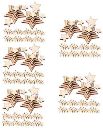 VILLCASE 2500 Stück Jupiter-Haushaltsdekoration Heimdekoration Hausdekorationen Für Zuhause Sterndekoration Für Zuhause Weihnachten Holzsterne Christbaumschmuck Holzkugeln Als