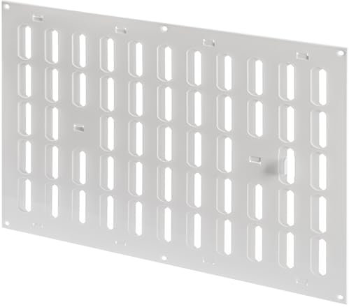 Griglia di ventilazione regolabile per interni ed esterni, 40,6 x 30,5 cm, bianca, griglia metallica per riscaldamento, raffreddamento, ventilazione per casa, garage, capannone, registro interno