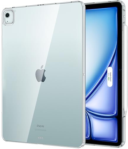 MoKo Hülle für iPad Air 12.9 2024, iPad Pro 12.9 6./5./4./3. Generation 2022/2021/2020/2018, Ultradünne Weiche Hülle TPU Klar Rückseite Schutzhülle Case Durchsichtig Cover, Transparent