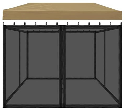 jianyana Pavillon-Moskitonetz, Pavillon-Netz für kompletten Insektenschutz, zwei Größen, 3 x 3 m und 3 x 3 m